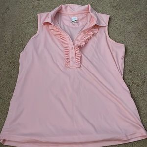 Sleeveless ladies golf shirt